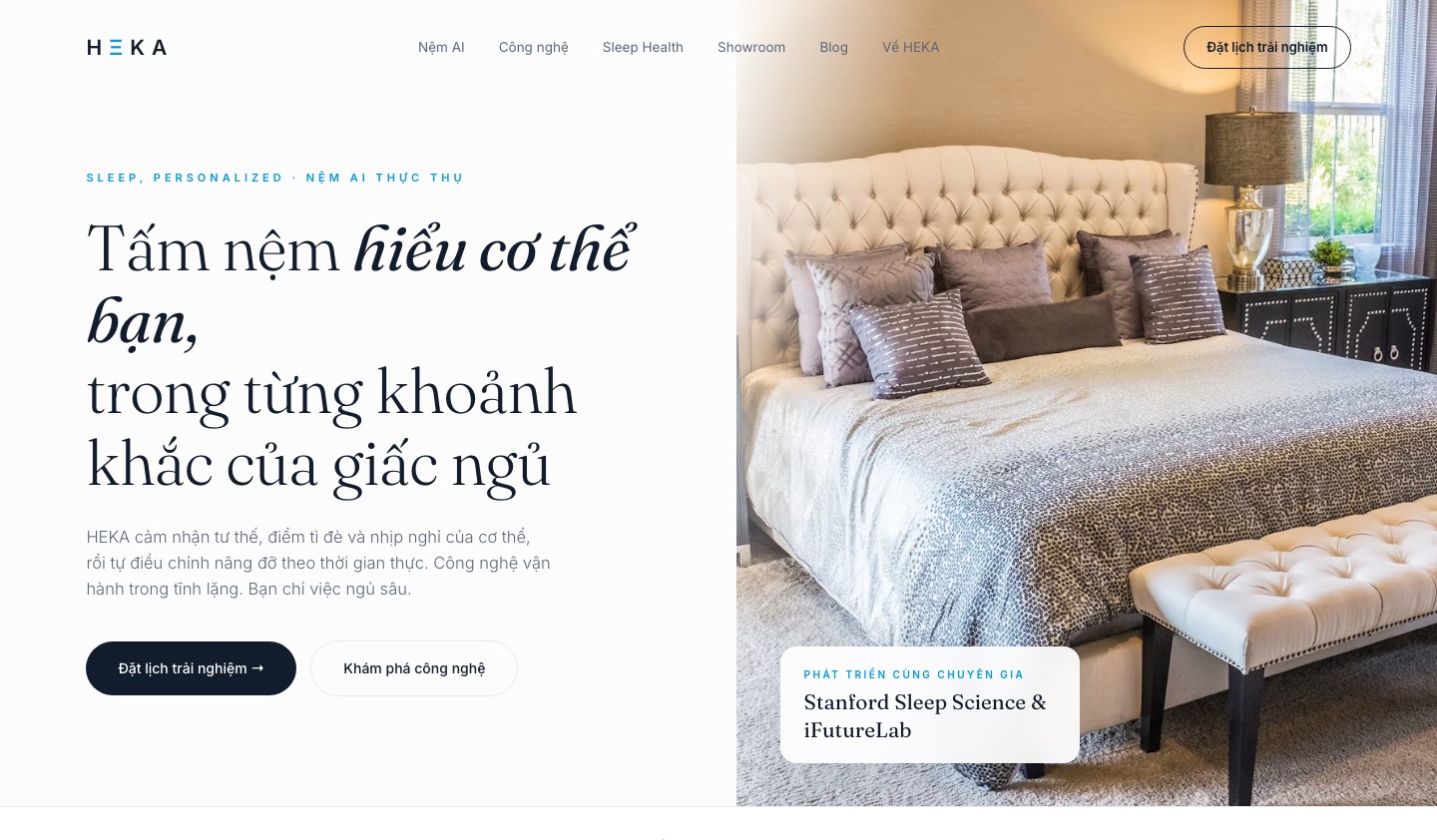 Quiet Luxury homepage concept
