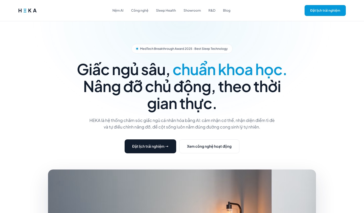 Scientific Light homepage concept